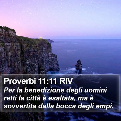 Proverbi 11:11 RIV Bible Verse Image