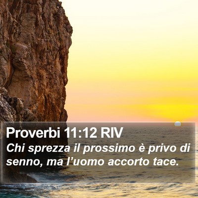 Proverbi 11:12 RIV Bible Verse Image