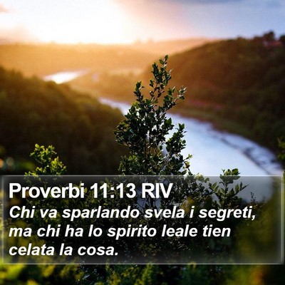 Proverbi 11:13 RIV Bible Verse Image