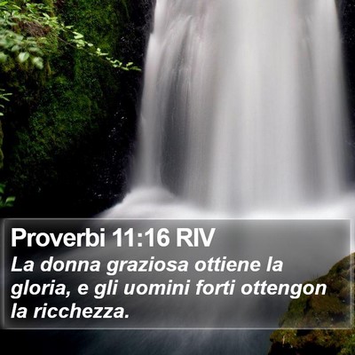 Proverbi 11:16 RIV Bible Verse Image