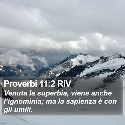 Proverbi 11:2 RIV Bible Verse Image