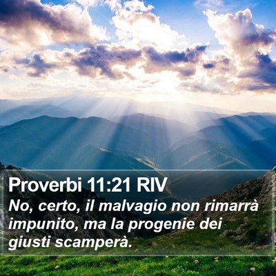 Proverbi 11:21 RIV Bible Verse Image