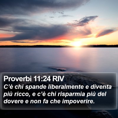 Proverbi 11:24 RIV Bible Verse Image