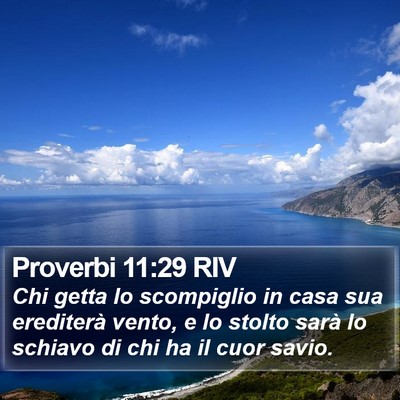 Proverbi 11:29 RIV Bible Verse Image