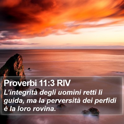 Proverbi 11:3 RIV Bible Verse Image