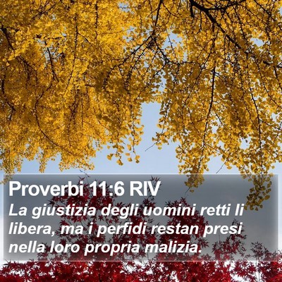Proverbi 11:6 RIV Bible Verse Image