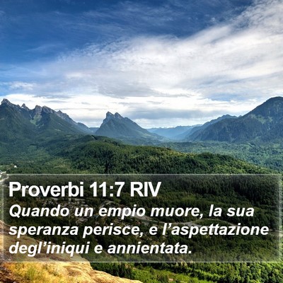 Proverbi 11:7 RIV Bible Verse Image