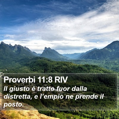 Proverbi 11:8 RIV Bible Verse Image