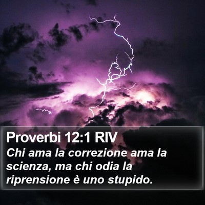 Proverbi 12:1 RIV Bible Verse Image