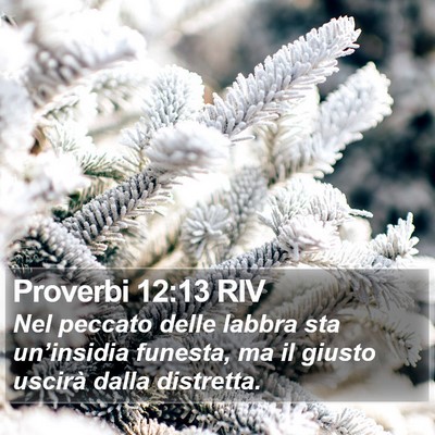 Proverbi 12:13 RIV Bible Verse Image