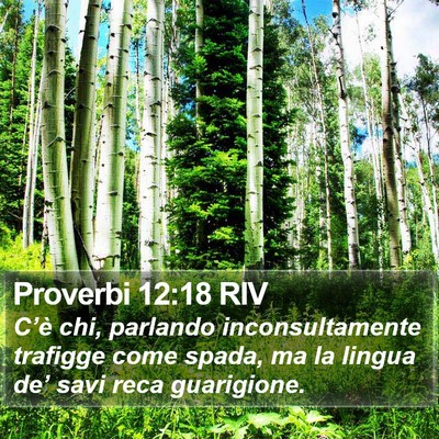 Proverbi 12:18 RIV Bible Verse Image