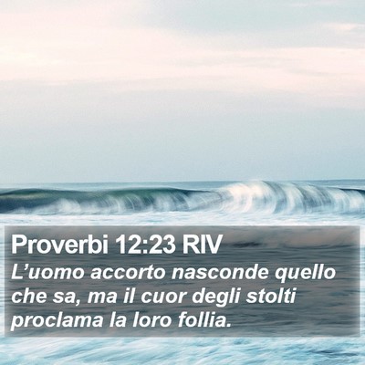 Proverbi 12:23 RIV Bible Verse Image