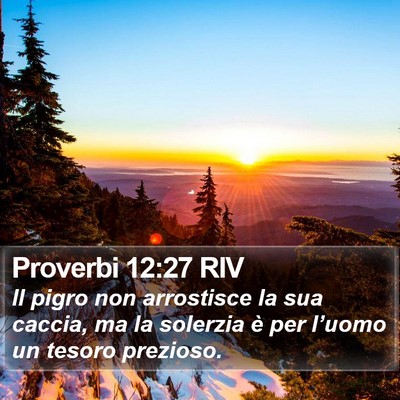 Proverbi 12:27 RIV Bible Verse Image