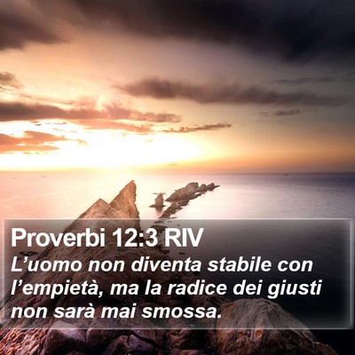 Proverbi 12:3 RIV Bible Verse Image