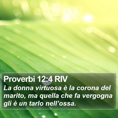 Proverbi 12:4 RIV Bible Verse Image