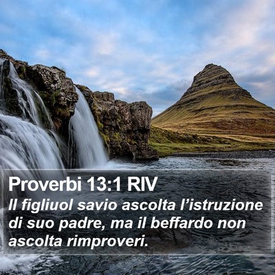 Proverbi 13:1 RIV Bible Verse Image