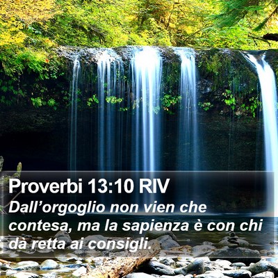 Proverbi 13:10 RIV Bible Verse Image