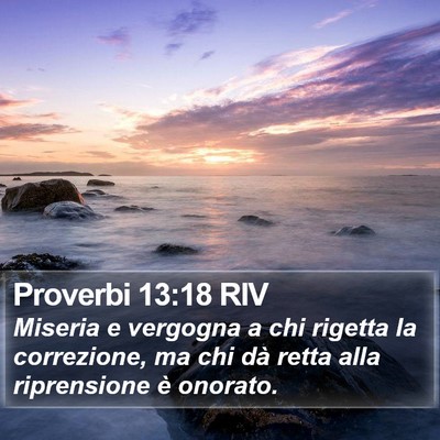 Proverbi 13:18 RIV Bible Verse Image