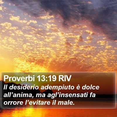 Proverbi 13:19 RIV Bible Verse Image
