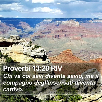 Proverbi 13:20 RIV Bible Verse Image