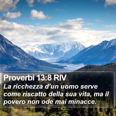 Proverbi 13:8 RIV Bible Verse Image