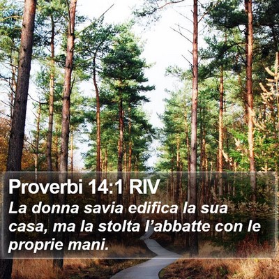 Proverbi 14:1 RIV Bible Verse Image
