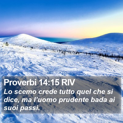 Proverbi 14:15 RIV Bible Verse Image
