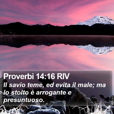 Proverbi 14:16 RIV Bible Verse Image