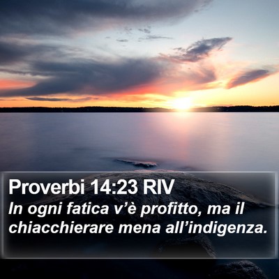 Proverbi 14:23 RIV Bible Verse Image