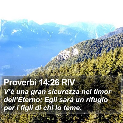 Proverbi 14:26 RIV Bible Verse Image