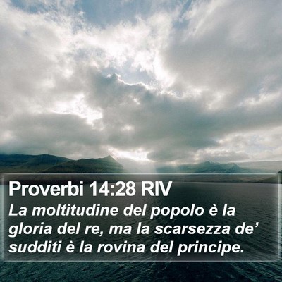 Proverbi 14:28 RIV Bible Verse Image
