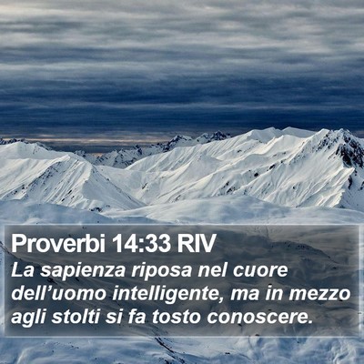 Proverbi 14:33 RIV Bible Verse Image
