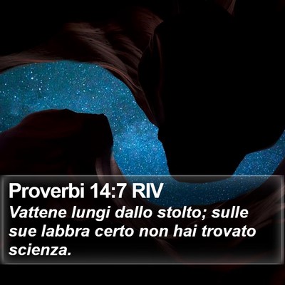 Proverbi 14:7 RIV Bible Verse Image
