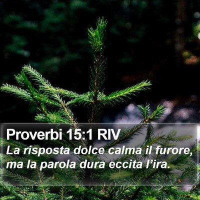 Proverbi 15:1 RIV Bible Verse Image
