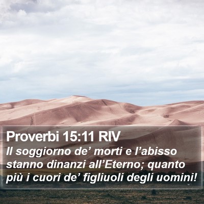 Proverbi 15:11 RIV Bible Verse Image
