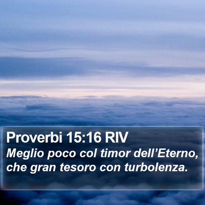 Proverbi 15:16 RIV Bible Verse Image