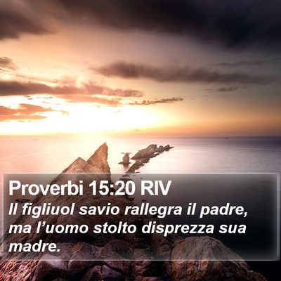 Proverbi 15:20 RIV Bible Verse Image