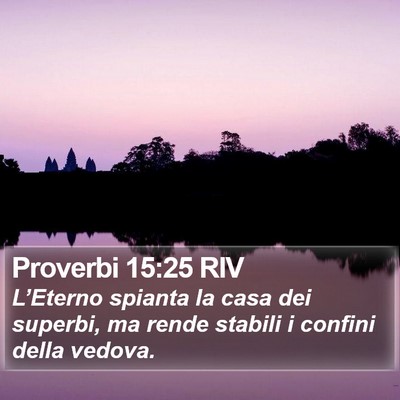 Proverbi 15:25 RIV Bible Verse Image