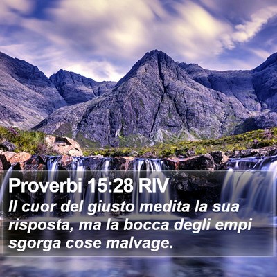 Proverbi 15:28 RIV Bible Verse Image