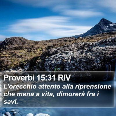 Proverbi 15:31 RIV Bible Verse Image