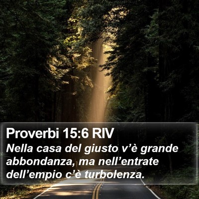 Proverbi 15:6 RIV Bible Verse Image