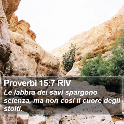 Proverbi 15:7 RIV Bible Verse Image