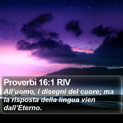 Proverbi 16:1 RIV Bible Verse Image
