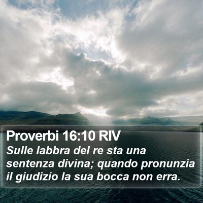 Proverbi 16:10 RIV Bible Verse Image