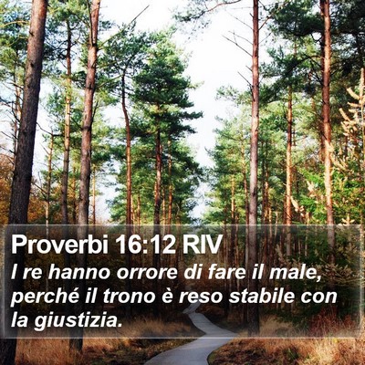 Proverbi 16:12 RIV Bible Verse Image