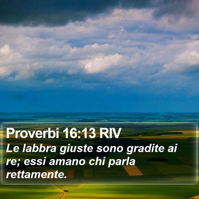 Proverbi 16:13 RIV Bible Verse Image