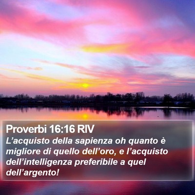Proverbi 16:16 RIV Bible Verse Image