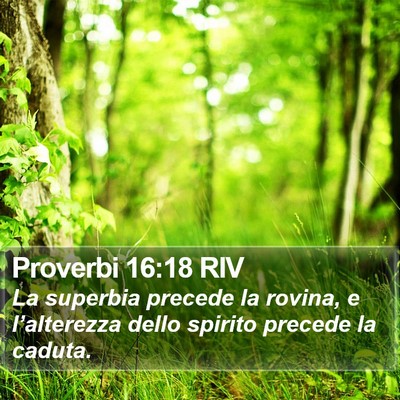 Proverbi 16:18 RIV Bible Verse Image