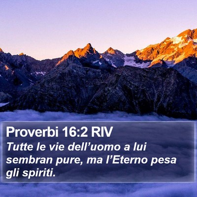 Proverbi 16:2 RIV Bible Verse Image