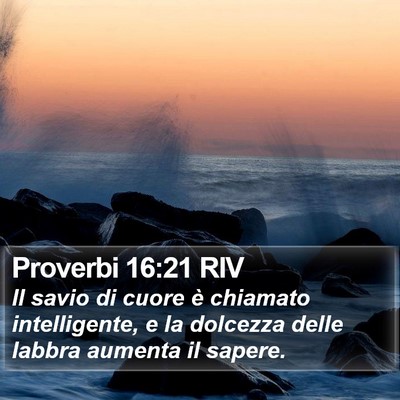 Proverbi 16:21 RIV Bible Verse Image